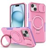 Противоударный чехол Sliding Camshield Magsafe Holder для iPhone 15 - Pink