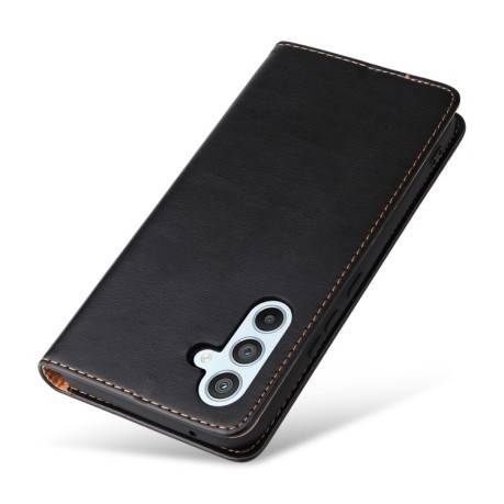 Кожаный чехол-книжка Fierre Shann Genuine leather Samsung Galaxy A54 5G - черный