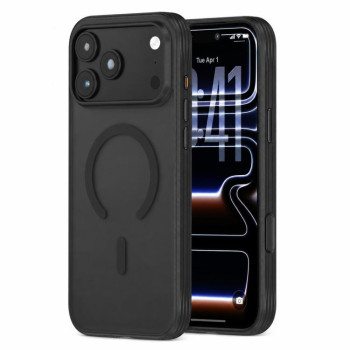 Протиударний магнітний чохол Escase з неслизьким покриттям на iPhone 18 Pro Max — чорний