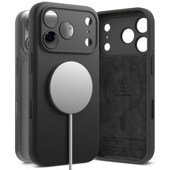 Оригінальний силіконовий чохол Ringke Silicone Magnetic з MagSafe на iPhone 17 Pro Max - Black