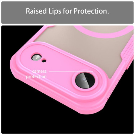 Противоударный чехол Armor Glaze MagSafe Magnetic для iPhone Air - розовый