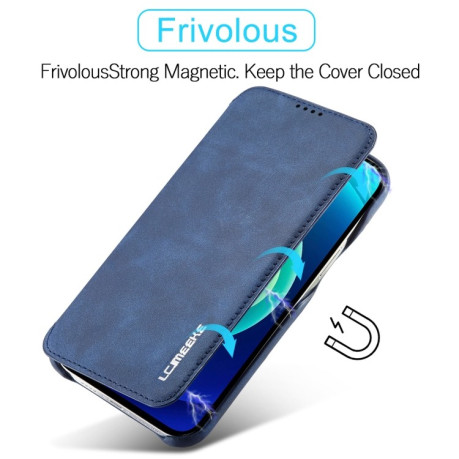 Чохол-книжка LC.IMEEKE Hon Ancient Series для iPhone 14 Pro Max - синій