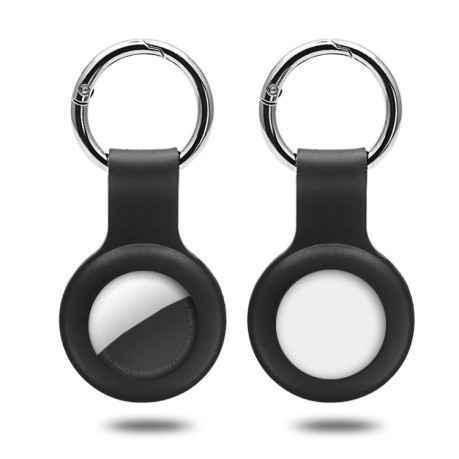 Силіконовий брелок із карабіном Keychain Ring для AirTag - чорний