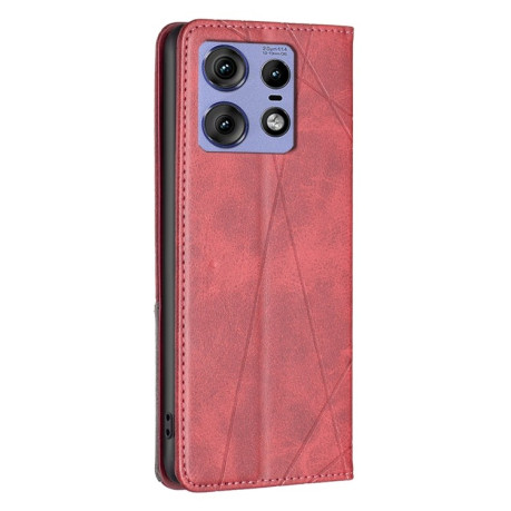 Чохол-книжка Rhombus Texture для Motorola Edge 50 Pro - червоний
