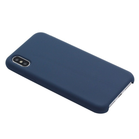 Противоударный чехол Liquid Silicone для iPhone XR - темно-синий