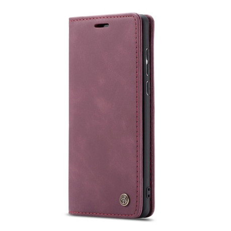 Кожаный чехол CaseMe-013 Multifunctional на Samsung Galaxy А71 - винно-красный