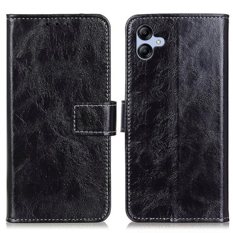 Чехол-книжка Magnetic Retro Crazy Horse Texture на Samsung Galaxy A07 5G - черный