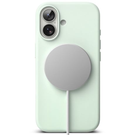 Оригинальный силиконовый чехол Ringke Silicone Magnetic с MagSafe на iPhone 17 Pro - Mint