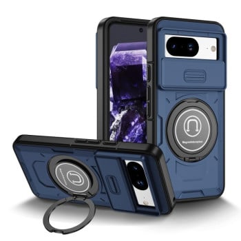 Противоударный чехол Sliding Camshield Magsafe Holder для Google Pixel 8a - синий