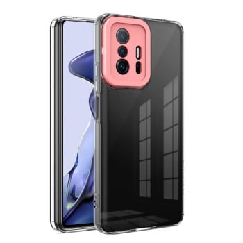 Протиударний чохол Transparent Candy для Xiaomi Mi 11T/11T Pro - рожевий