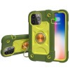 Противоударный чехол Silicone with Dual-Ring Holder для iPhone 13 Pro Max - зеленый