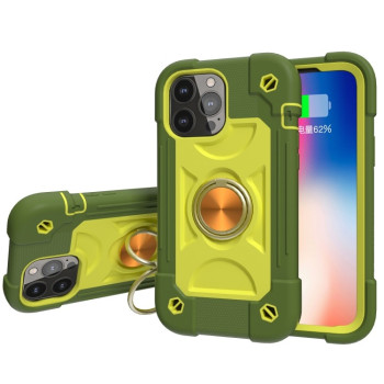 Протиударний чохол Silicone with Dual-Ring Holder для iPhone 13 Pro Max - зелений