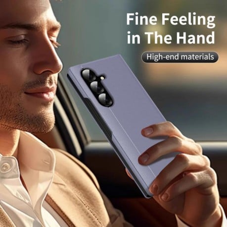 Чехол-книжка Smart View Window Leather на Samsung Galaxy Fold 7 5G - фиолетовый