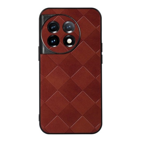 Протиударний чохол Weave Plaid для OnePlus 11R / Ace 2 - коричневий