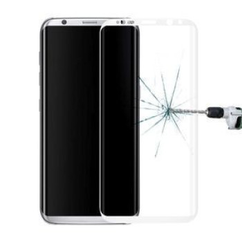 Защитное 3D Стекло на весь экран Silk-screen  0.3mm 9H для Samsung Galaxy S8 / G9500-белое