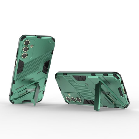 Противоударный чехол Punk Armor для Samsung Galaxy A15 - зеленый