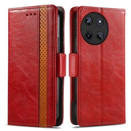 Чехол-книжка CaseNeo Splicing Dual Magnetic Buckle Leather для Realme 11 4G Global - красный