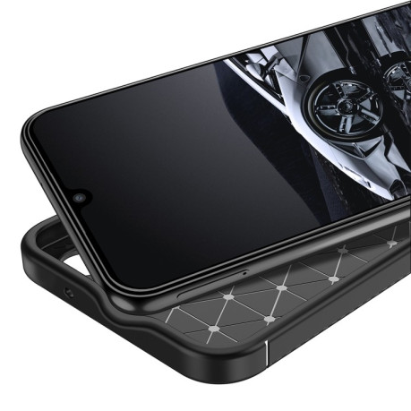 Ударозащитный чехол HMC Carbon Fiber Texture на Samsung Galaxy A14 5G - черный