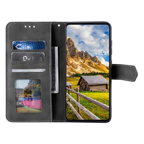 Чохол-книжка Stitching Skin Feel на Motorola Edge 60 Fusion - сірий