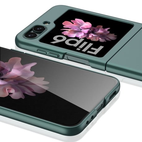 Противоударный чехол GKK Ultra-thin with Tempered Film для  Samsung Galaxy  Flip 6 - черный