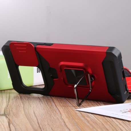 Противоударный чехол Sliding Camera Design для OnePlus 10 Pro - красный