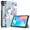Чехол-книжка Buckle Coloured Drawing для Realme Pad Mini 8.7- Rainbow Unicorn