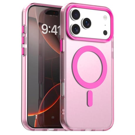 Чехол Candy с Magsafe гибрид на iPhone 17 Pro Max - красный
