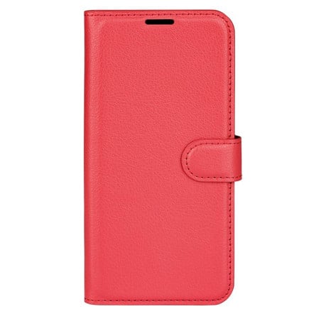 Чехол книжка Litchi Texture Horizontal Flip Leather на Xiaomi Redmi Turbo 5 5G / Poco X8 Pro 5G — красный