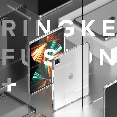Противоударный чехол Ringke Fusion для iPad Pro 12.9 (2021) - прозрачный