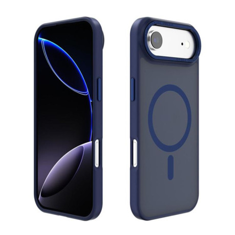 Протиударний чохол Kalebol Metal Lens Frame MagSafe Frosted PC для iPhone Air - синій