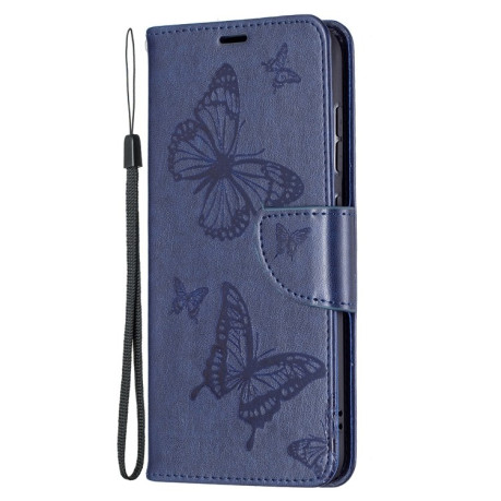 Чохол-книжка Butterflies Pattern Samsung Galaxy S21 FE - синій