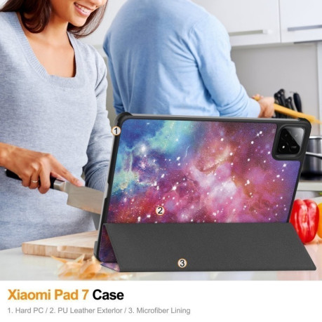 Чохол-книжка Custer Painted 3-Fold Stand Leather Smart для Xiaomi Pad 7/7 Pro - Way
