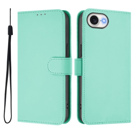 Чехол-книжка Skin Feel S-type для iPhone 16e - зеленый