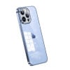 Противоударный чехол SULADA Electroplated Transparent Glittery TPU для iPhone 15 Pro - синий
