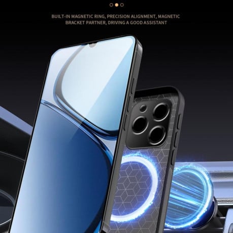 Чехол HUIYI Leather Magnetic  для Realme C63 / C61 4G - синий
