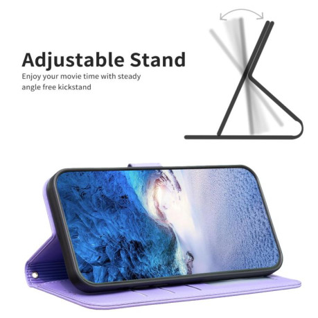 Чохол-книжка Four-leaf Clasp Embossed на Redmi Note 14 Pro 4G - фіолетовий