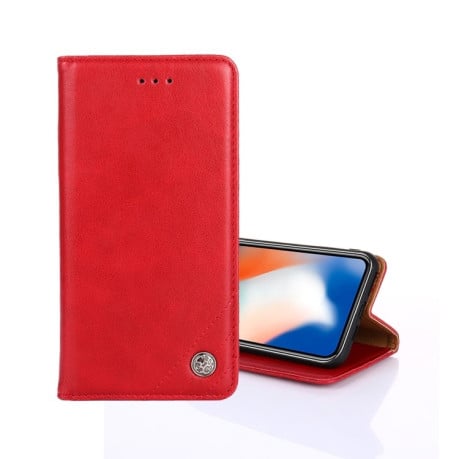 Чехол-книжка Non-Magnetic Retro Texture для OPPO Reno7 5G Global/ Find X5 Lite/OnePlus Nord CE2 5G  Global/Find X5 Lite - красный