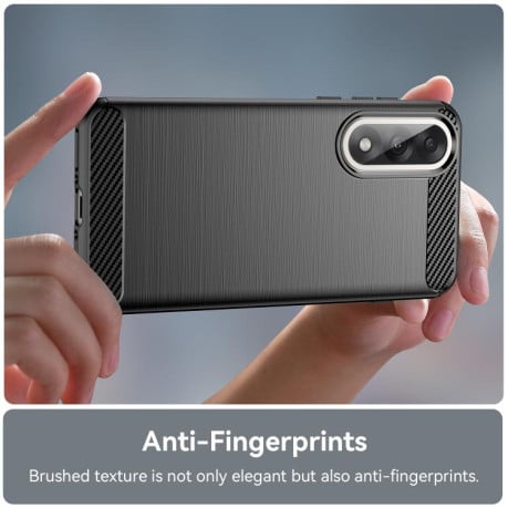 Чохол Brushed Texture Carbon Fiber на OnePlus Nord 5 5G - чорний