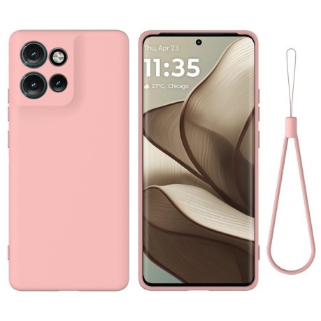 Силіконовий чохол Solid Color Liquid Silicone Motorola Edge 50 Neo / Moto S50 - рожевий