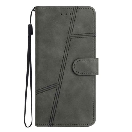 Чехол-книжка Stitching Skin Feel на Xiaomi Redmi 15C 5G / 4G EU 173mm - серый