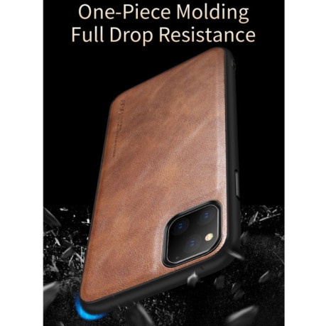 Ультратонкий чехол X-level Earl III Series Leather Texture All-inclusive на  iPhone 11 Pro Max -черный