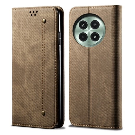 Чохол книжка Denim Texture Casual Style на OnePlus 13 - хакі