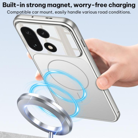 Матовый тонкий чехол Gkk Change to 17 Pro с MagSafe на OnePlus 15 — чёрный