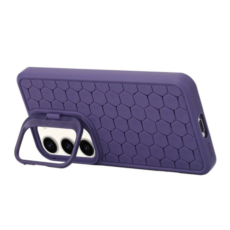 Противоударный чехол Honeycomb Radiating Holder TPU для Samsung Galaxy A35 5G - фиолетовый