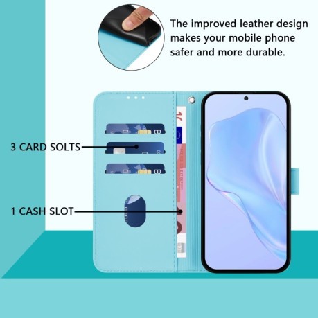 Чехол-книжка Skin Feel S-type для Realme 13+ 5G/13 Pro 5G/13 Pro+ - голубой