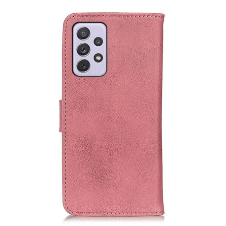 Кожаный чехол-книжка Cowhide Texture на Samsung Galaxy A73 5G - розовый