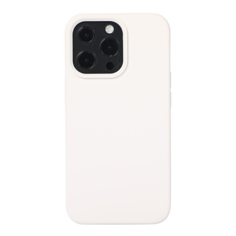 Силіконовий чохол Solid Color Liquid на iPhone 14 Pro Max - білий