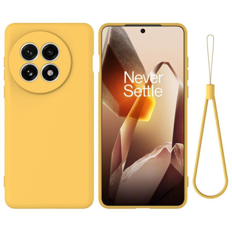 Силіконовий чохол Solid Color Liquid Silicone на OnePlus 13R/Ace 5/5 Pro - жовтий