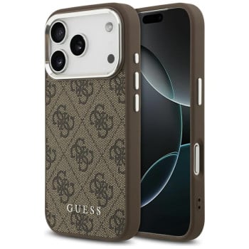 Оригінальний чохол Guess 4G Classic Logo з MagSafe на iPhone 17 Pro - brown