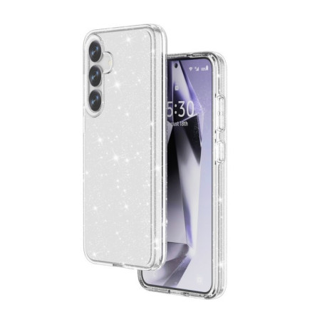 Протиударний чохол Terminator Style Glitter для Samsung Galaxy S25+ 5G - білий
